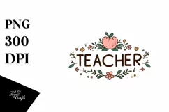 Simple Flowers Teacher Summer Flower PNG Product Image 3