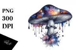 Detailed Glossy Celestial Mushroom PNG Product Image 3