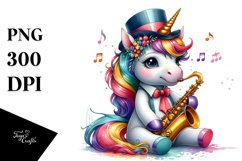colorful Baby Unicorn with Jazz Club Product Image 3