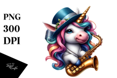 colorful Baby Unicorn with Jazz Club Product Image 1