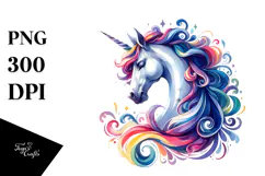 Magical Unicorn Clipart PNG Product Image 1