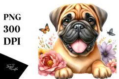 Happy Bullmastiff Baby PNG Product Image 1