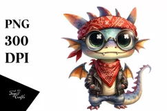 Dragon Bandana es Watercolor | Clipart Product Image 1