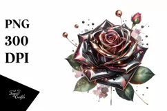 Abstract Rose Made of Shiny Material | Sublimation | Clipart Product Image 3