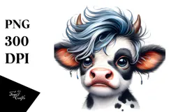 Funny Cow with Goofy Design PNG Product Image 1