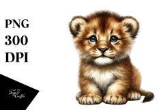 Digital Baby Lion PNG Product Image 1