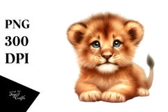 Digital Baby Lion PNG Product Image 1