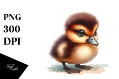 Baby Duck with Big Eyes PNG Product Image 1