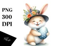 Happy Bunny with Big Egg PNG Product Image 1