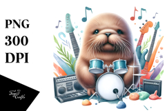 Cute Baby Walrus PNG Product Image 1