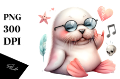 Cute Baby Walrus PNG Product Image 1