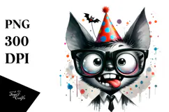 Funny Goofy Bat Boy, PNG Product Image 1