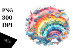 Colorful Rainbow Sublimation Clipart Product Image 1