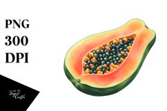 Watercolor Papaya | Sublimation | Clipart Product Image 3
