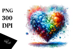 Digital Heart Made of Ice PNG Product Image 1