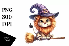 Cute Lion Watercolor Sticker Clipart Product Image 3