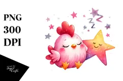 Colorful Cute Baby Rooster PNG Product Image 1