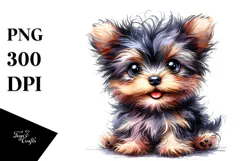 Baby Yorkipoo with Big Eyes PNG Product Image 1