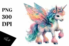 colorful Baby Unicorn with Fairy's Wings Product Image 1