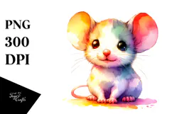 Vibrant Cute Baby Mouse, Style PNG Product Image 1
