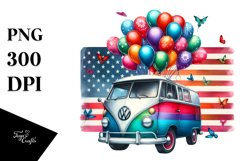 Vibrant Vintage Van Clipart Product Image 3