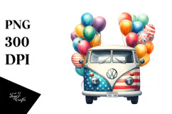 Vintage Van, Transparent PNG Product Image 1
