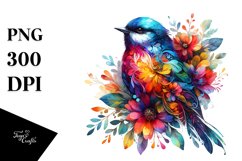 Vibrant Bird Half Floral Product Image 3