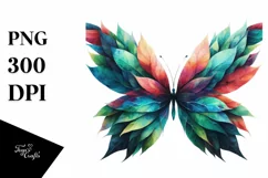Abstract Vibrant Plant Leaves PNG Product Image 1