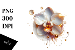 Abstract Orchid, Watercolor PNG Product Image 1