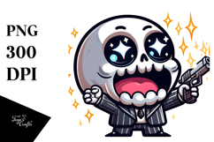 Excited Skull with Eyeglasses Product Image 1