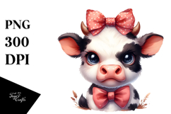 Angry Baby Cow with Expressive Eyes, PNG Product Image 1
