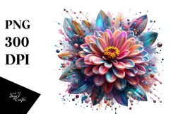 Abstract Zinnia | Sublimation | Clipart Product Image 3