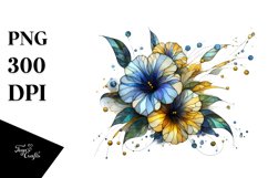 Stained Petunia Abstract Round Product Image 1