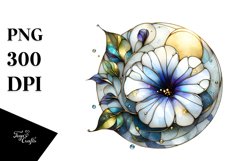 Stained Petunia Abstract Round Product Image 3