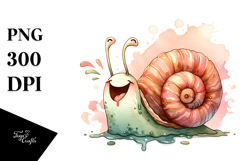 Funny Snail Smiling with Tounque Out | Sublimation Clipart Product Image 1