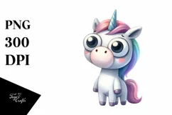 Funny Confused Unicorn PNG Product Image 3