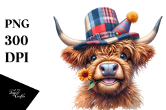 Watercolor Flower Party Hat Clipart Product Image 1