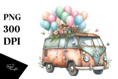 Vintage Rusty Van Clipart Product Image 1