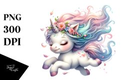 Cute Baby Unicorn Tumbling | Clipart Product Image 3