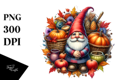Vibrant Autumn Gnome PNG Product Image 1