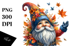 Vibrant Autumn Gnome PNG Product Image 1