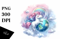 Cute Unicorn Bubble Mystic | Clipart Product Image 3