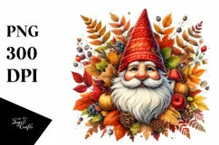 Detailed Vibrant Autumn Gnome PNG Product Image 1
