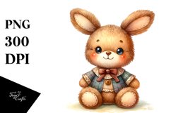 Colorful Plush Rabbit Sewed | Clipart Product Image 3