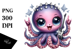 Cute Baby Octopus PNG Product Image 1