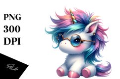 Cute Baby Unicorn Cool Haircut | Clipart Product Image 3