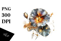 Shiny Nasturtium Watercolor Splash Sublimation Clipart Product Image 1