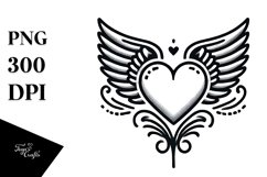 Heart with Wings PNG Product Image 1