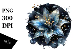 Shiny Lobelia, Watercolor PNG Product Image 1