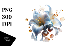 Shiny Lobelia, Watercolor PNG Product Image 1